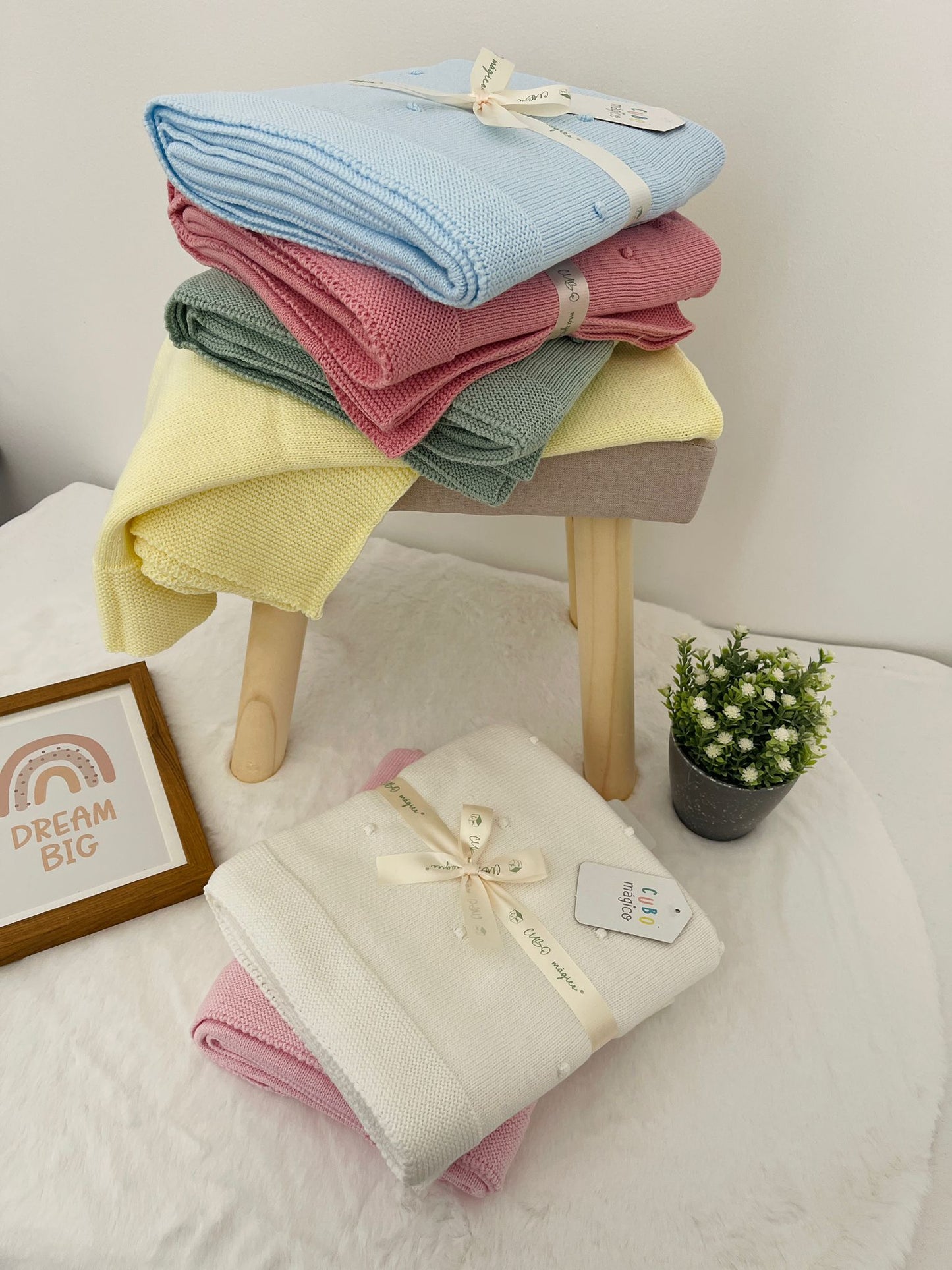 Manta Malha Topinhos